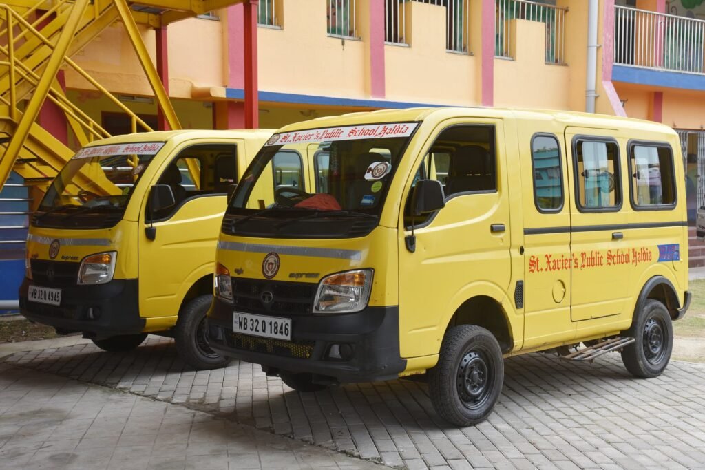School vans of St. Xavier's Public School, Haldia